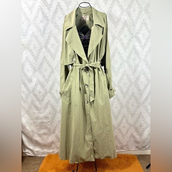 we the free eastwick oversized olive trench coat size L - Picture 8 of 16